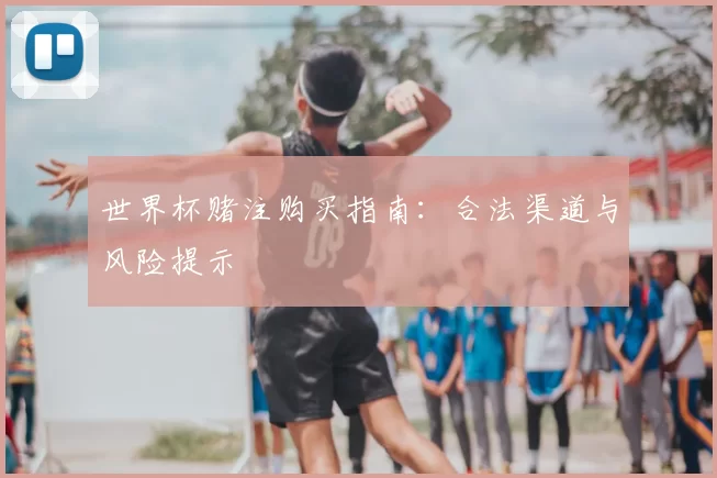 世界杯赌注购买指南:合法渠道与风险提示